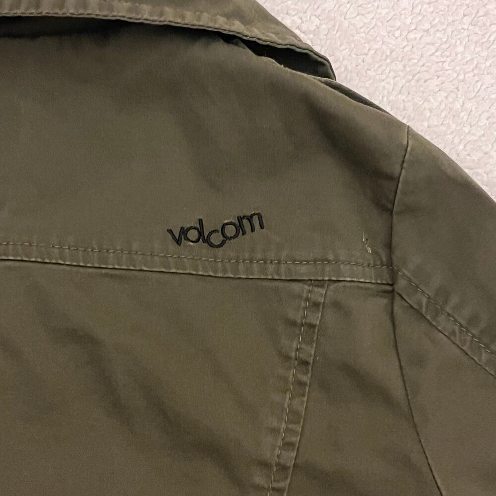 Volcom Military Style Green Button Jacket Women’s… - image 8